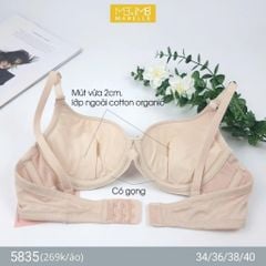 Áo ngực có gọng nâng đẩy MB 5835 bản lưng 2 móc