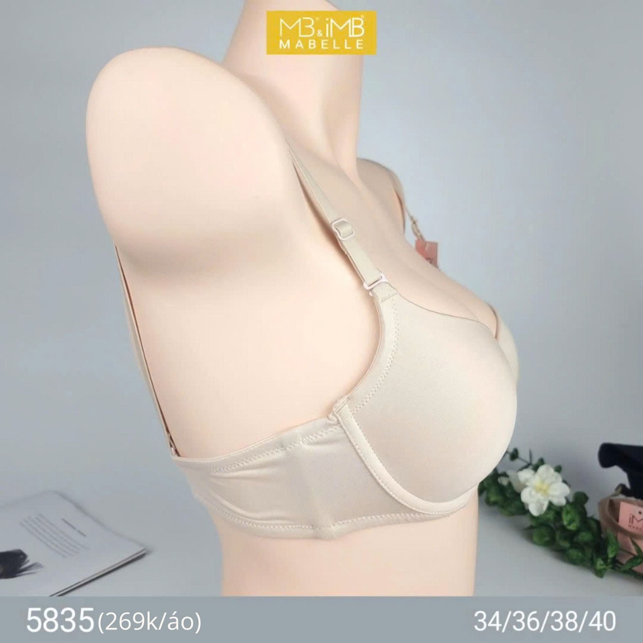 Áo ngực có gọng nâng đẩy MB 5835 bản lưng 2 móc
