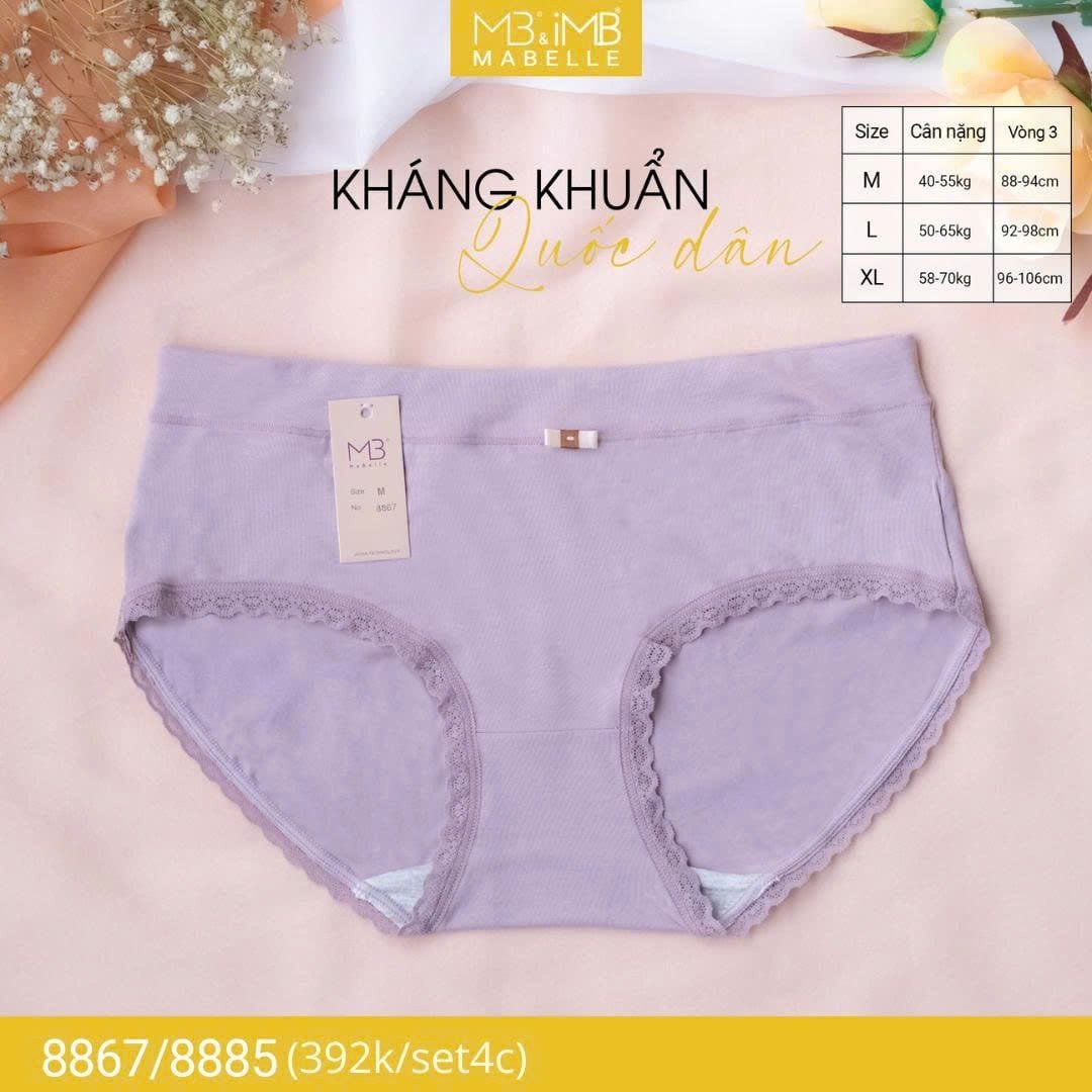 Quần lót kháng khuẩn 8885 (8867) cạp vừa