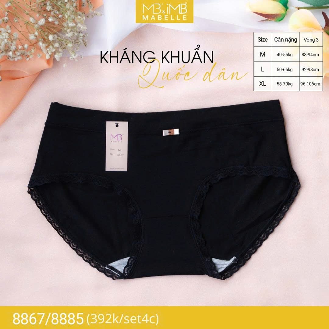 Quần lót kháng khuẩn 8885 (8867) cạp vừa