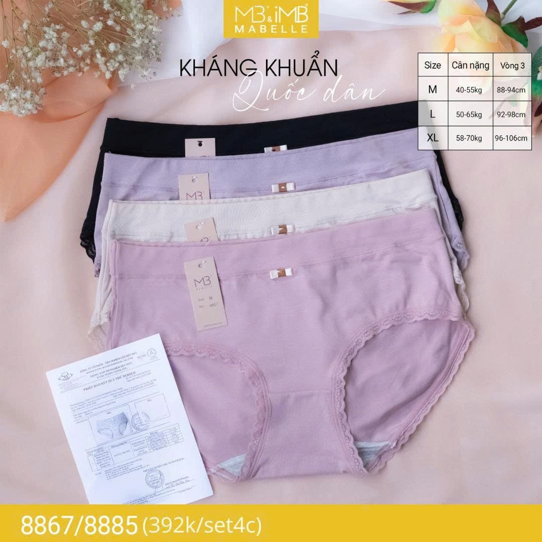 Quần lót kháng khuẩn 8885 (8867) cạp vừa