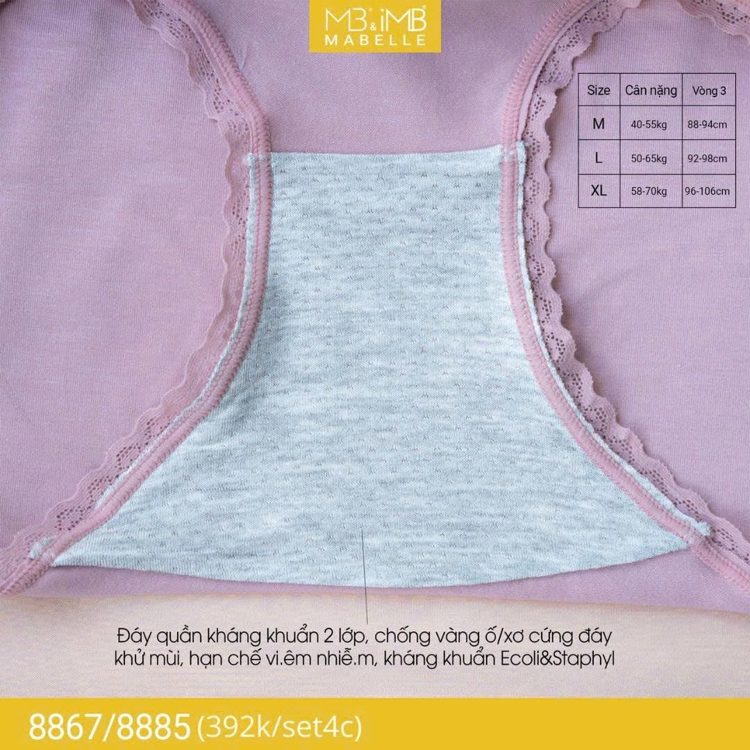 Quần lót kháng khuẩn 8885 (8867) cạp vừa