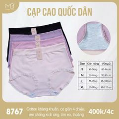 Quần lót kháng khuẩn 8767 cạp cao