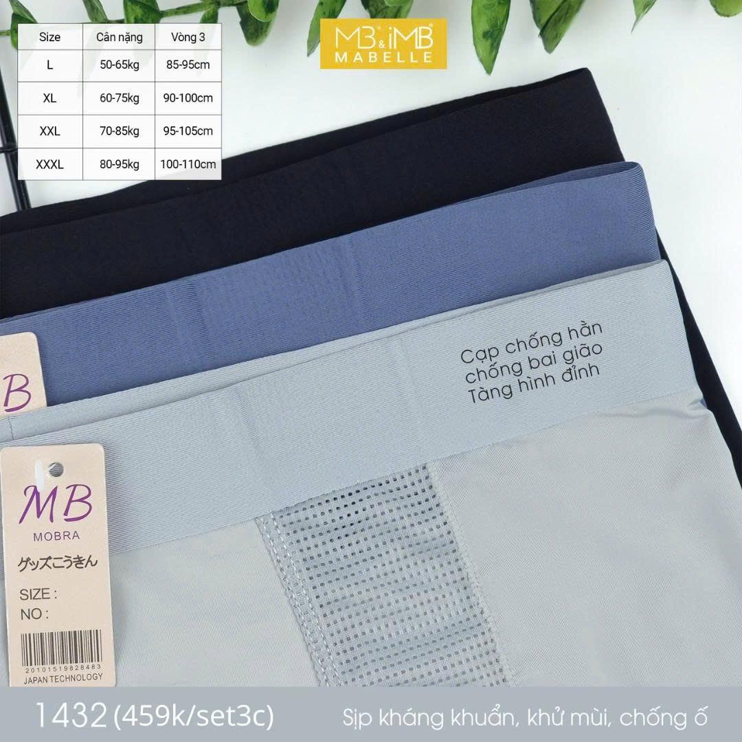 Quần sịp nam MB 1432 quần thông khí, kháng khuẩn, điều hòa làm mát