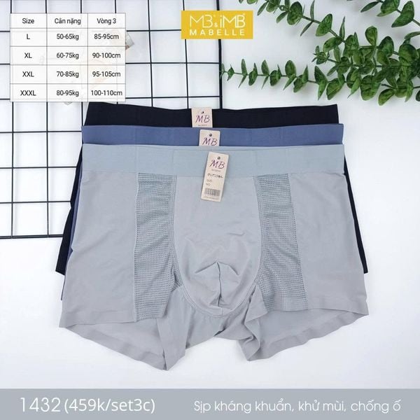 Quần sịp nam MB 1432 quần thông khí, kháng khuẩn, điều hòa làm mát