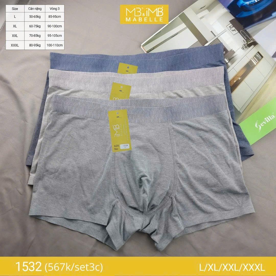 Quần lót (sịp)  nam kháng khuẩn MB 1532 cạp dật nhiệt công nghệ Nhật