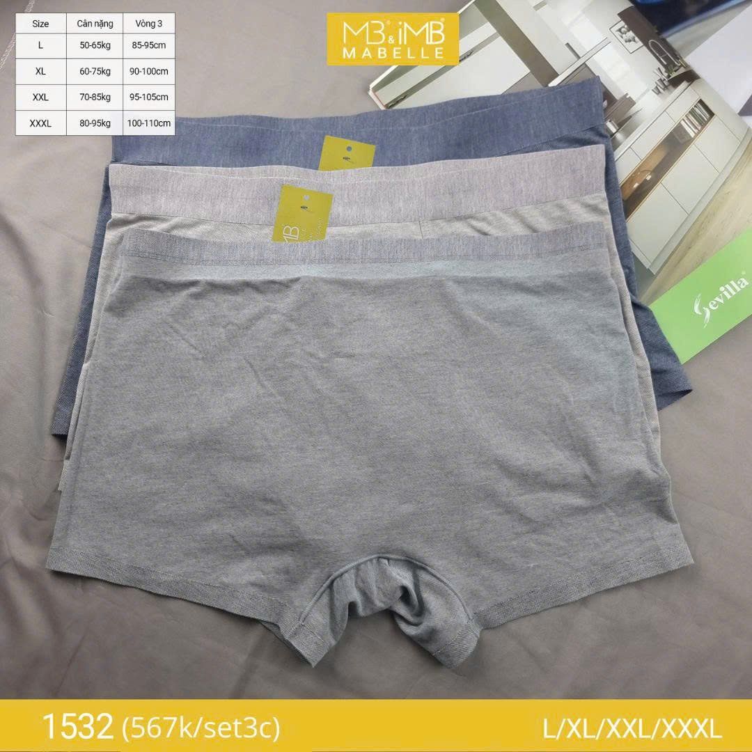 Quần lót (sịp)  nam kháng khuẩn MB 1532 cạp dật nhiệt công nghệ Nhật