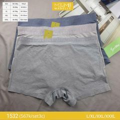Quần lót (sịp)  nam kháng khuẩn MB 1532 cạp dật nhiệt công nghệ Nhật