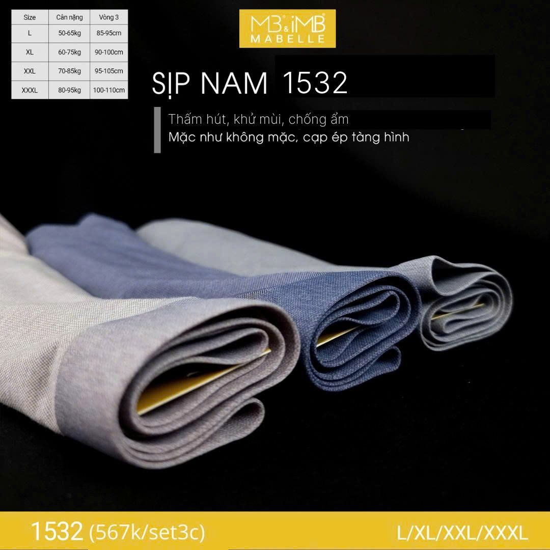 Quần lót (sịp)  nam kháng khuẩn MB 1532 cạp dật nhiệt công nghệ Nhật