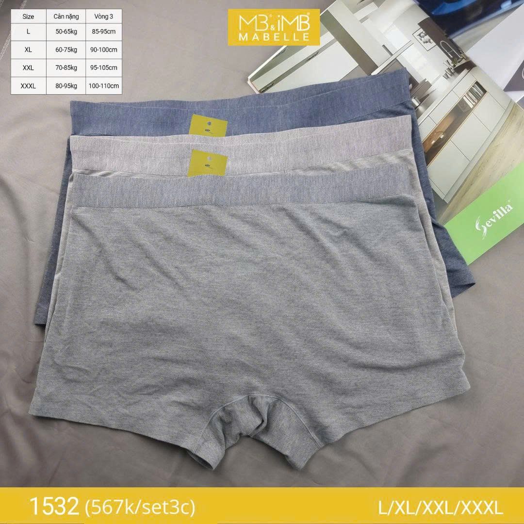 Quần lót (sịp)  nam kháng khuẩn MB 1532 cạp dật nhiệt công nghệ Nhật
