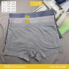 Quần lót (sịp)  nam kháng khuẩn MB 1532 cạp dật nhiệt công nghệ Nhật