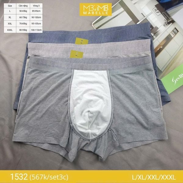Quần lót (sịp)  nam kháng khuẩn MB 1532 cạp dật nhiệt công nghệ Nhật