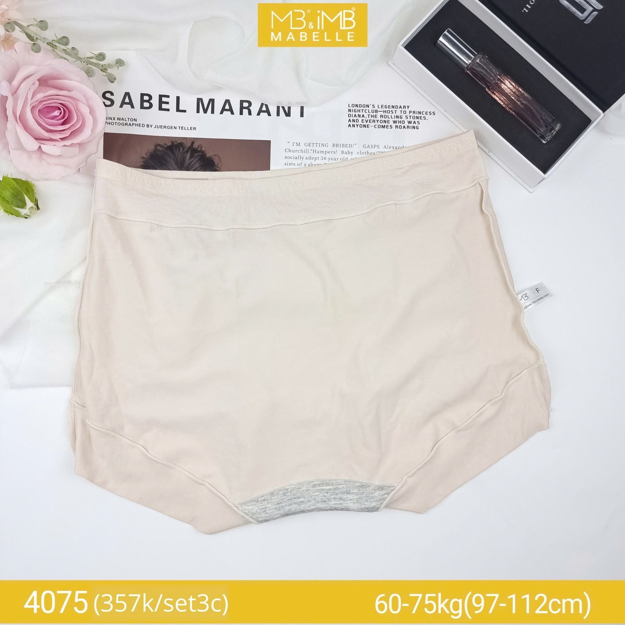 Quần lót nữ kháng khuẩn MB 4075 - Mặc êm, giấu bụng, siêu thoải mái