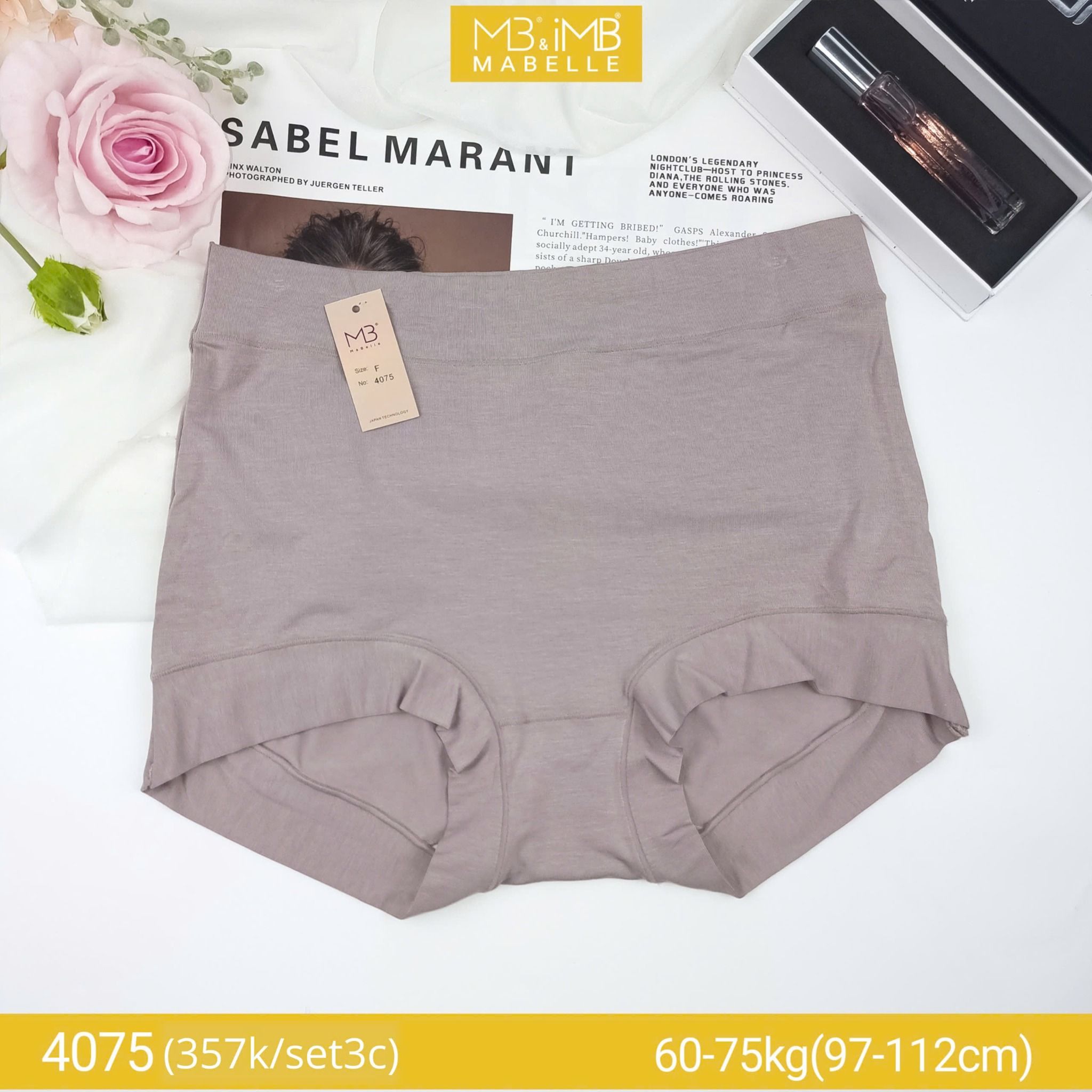 Quần lót nữ kháng khuẩn MB 4075 - Mặc êm, giấu bụng, siêu thoải mái