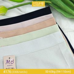 Quần lót tàng hình cạp cao dệt 3D công nghệ Nhật MB 4176, cotton pha sợi tổng hợp thông hơi không đường may