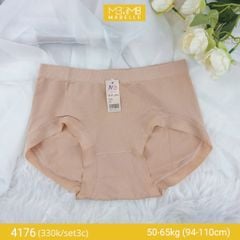 Quần lót tàng hình cạp cao dệt 3D công nghệ Nhật MB 4176, cotton pha sợi tổng hợp thông hơi không đường may