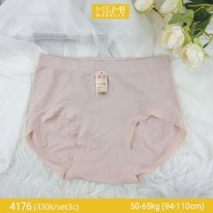 Quần lót tàng hình cạp cao dệt 3D công nghệ Nhật MB 4176, cotton pha sợi tổng hợp thông hơi không đường may