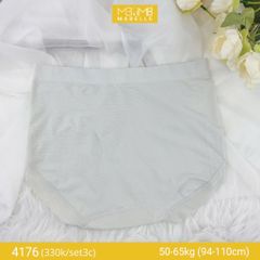 Quần lót tàng hình cạp cao dệt 3D công nghệ Nhật MB 4176, cotton pha sợi tổng hợp thông hơi không đường may