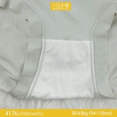 Quần lót tàng hình cạp cao dệt 3D công nghệ Nhật MB 4176, cotton pha sợi tổng hợp thông hơi không đường may