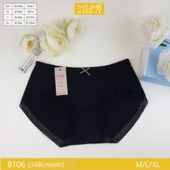 Quần lót nữ kháng khuẩn MB 8106 cotton sồi organic tự nhiên, cạp vừa
