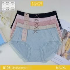 Quần lót nữ kháng khuẩn MB 8106 cotton sồi organic tự nhiên, cạp vừa