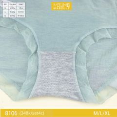 Quần lót nữ kháng khuẩn MB 8106 cotton sồi organic tự nhiên, cạp vừa