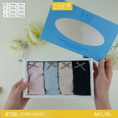 Quần lót nữ kháng khuẩn MB 8106 cotton sồi organic tự nhiên, cạp vừa