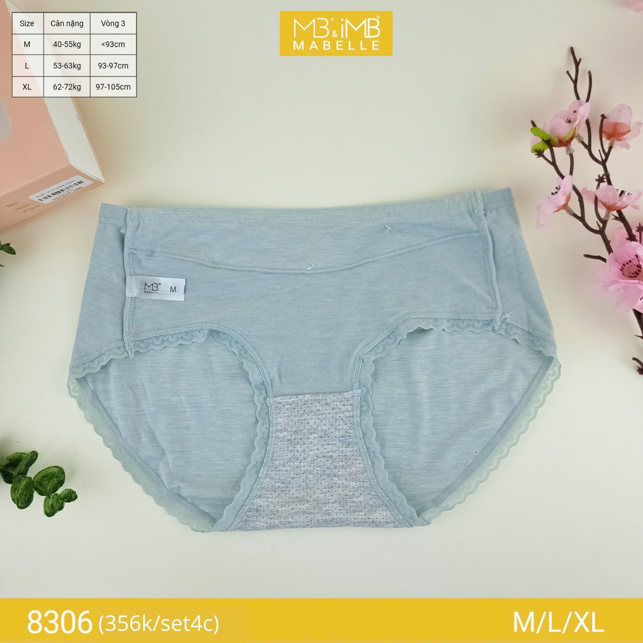 Quần lót cotton sồi organic MB 8306 kháng khuẩn cao cấp