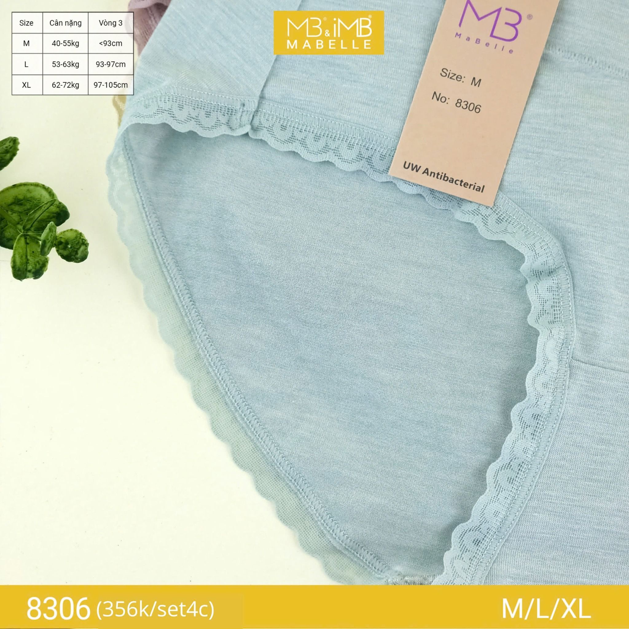 Quần lót cotton sồi organic MB 8306 kháng khuẩn cao cấp