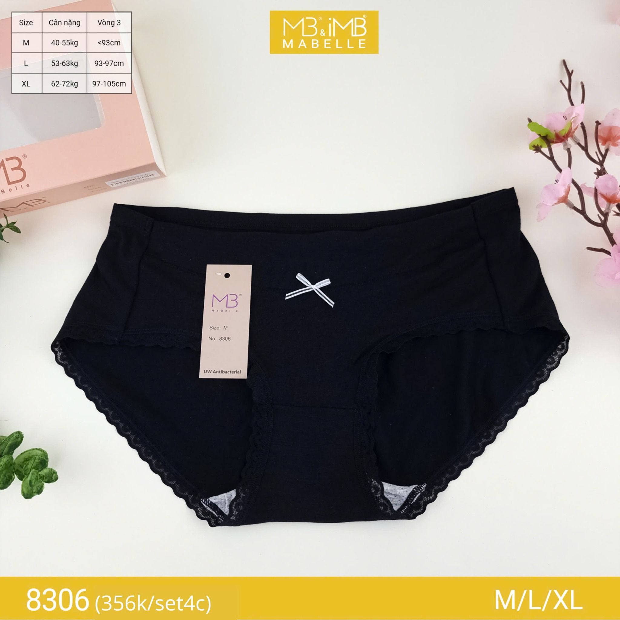 Quần lót cotton sồi organic MB 8306 kháng khuẩn cao cấp