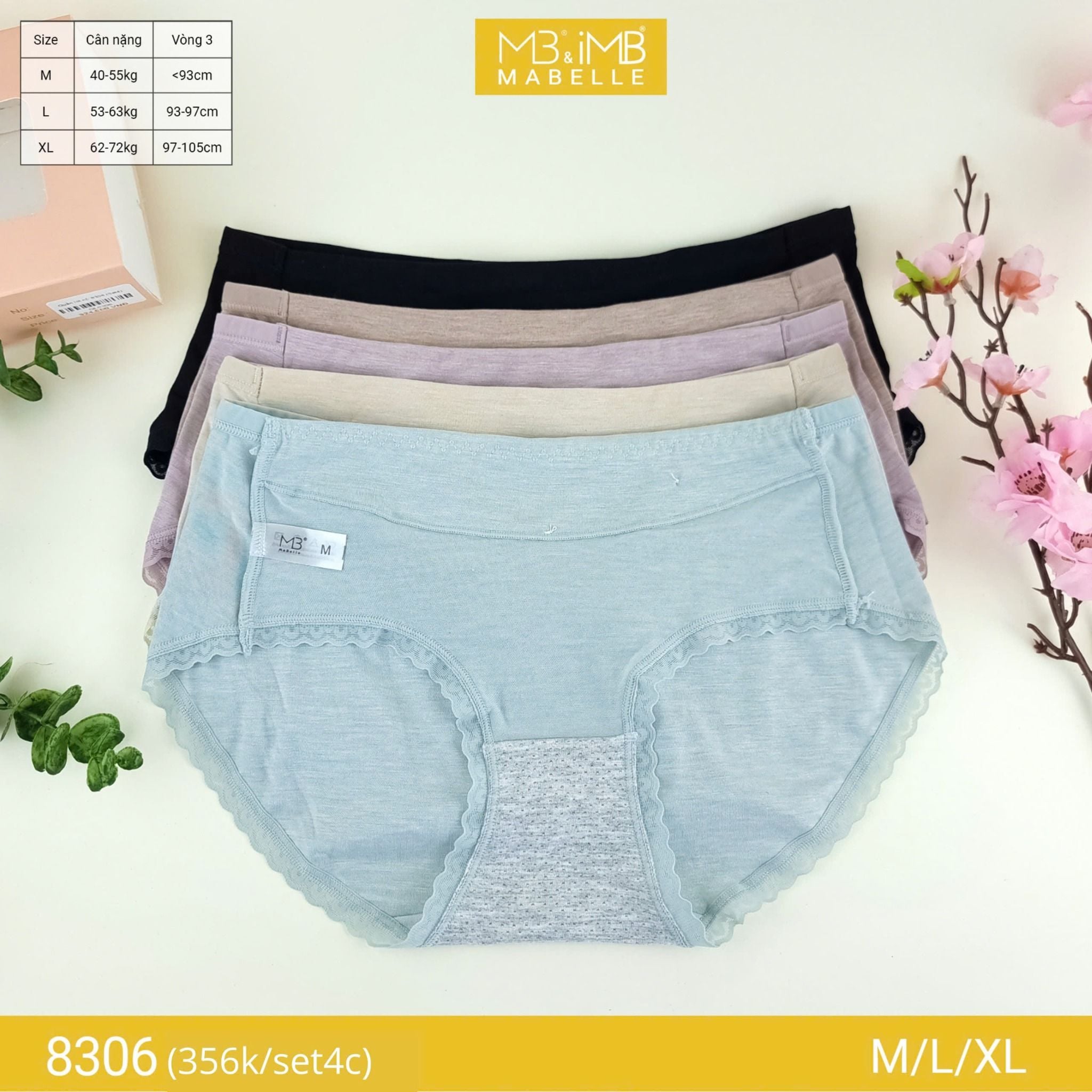 Quần lót cotton sồi organic MB 8306 kháng khuẩn cao cấp