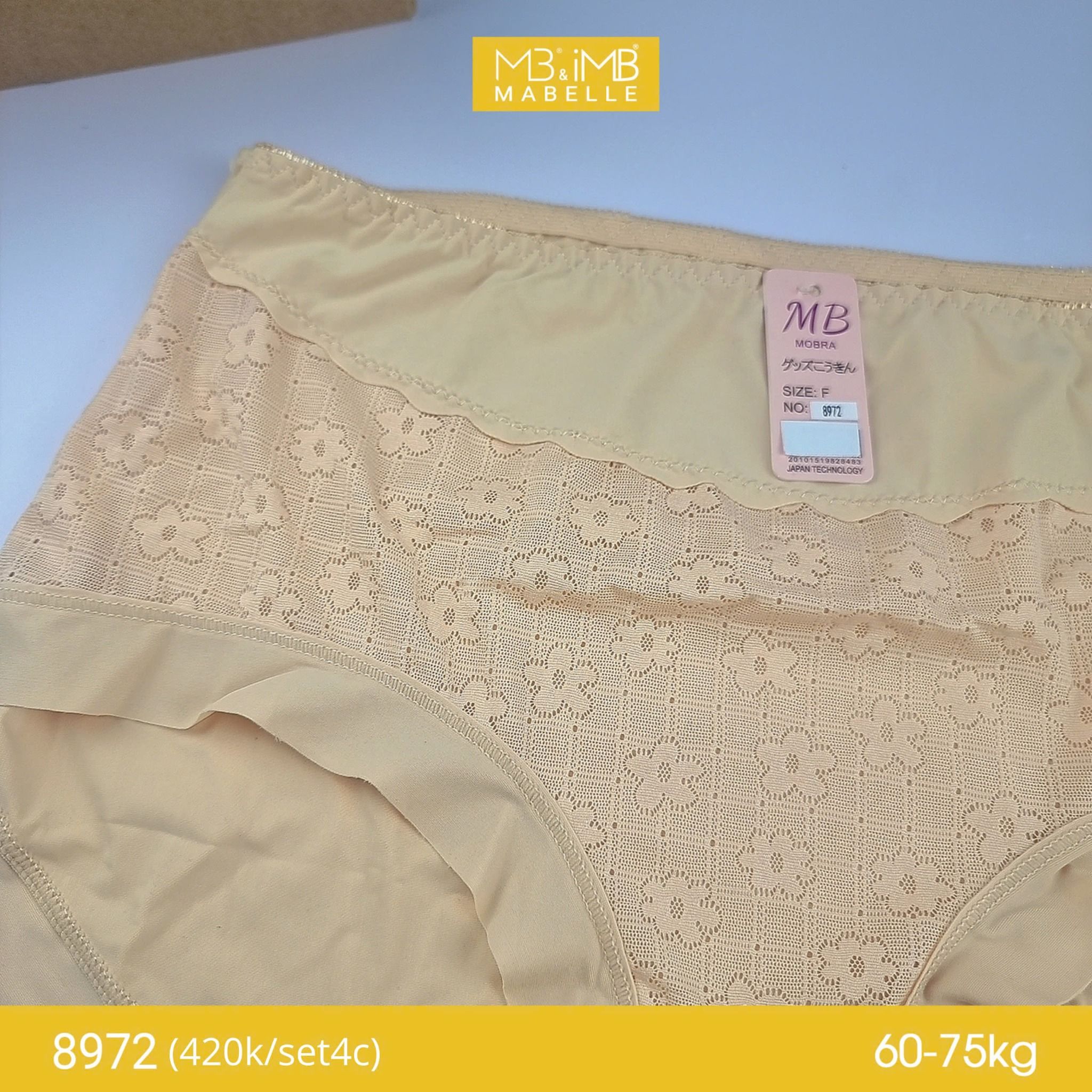 Quần lót nữ bigsize MB 8972 điều hòa, thanh lịch, ren tinh tế