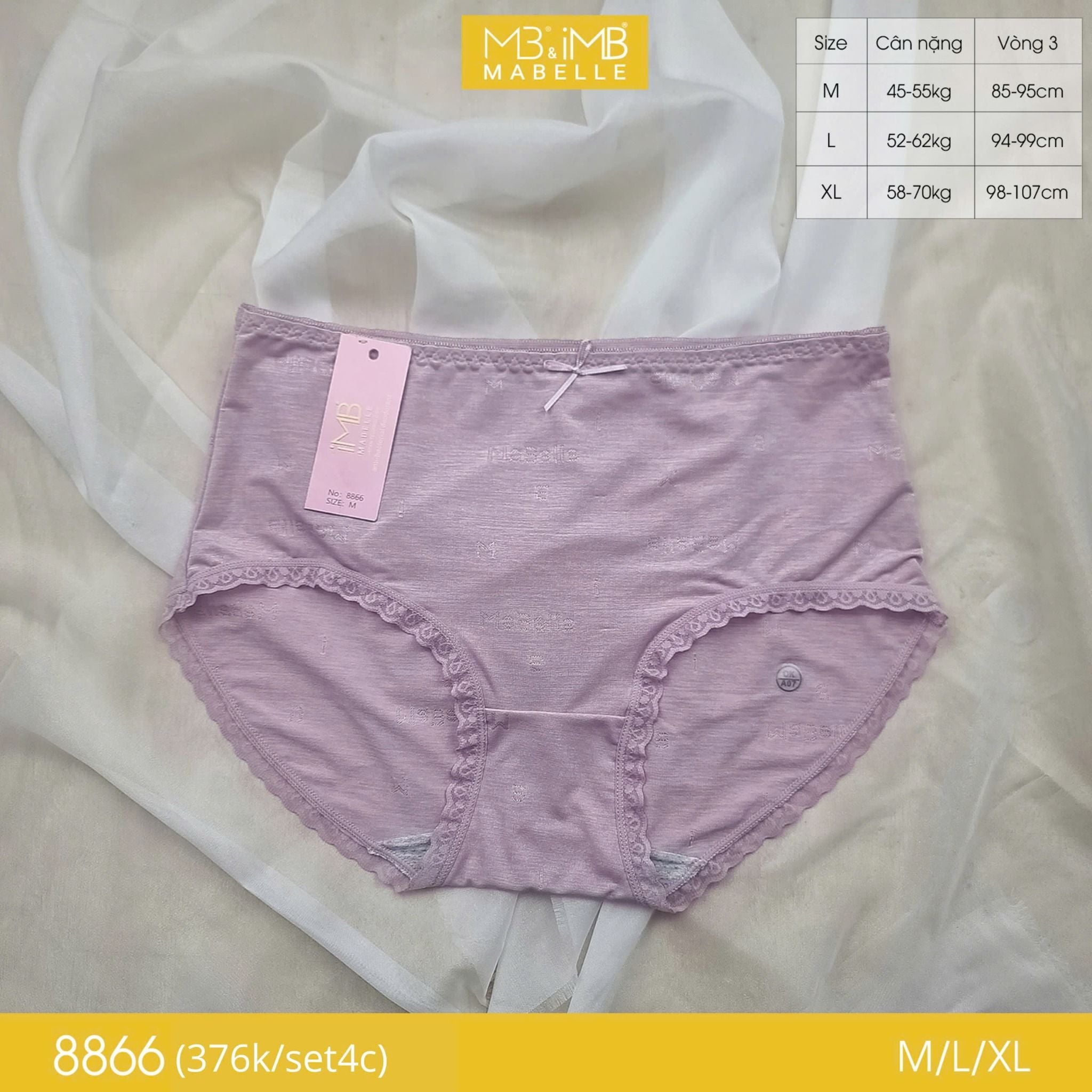 Quần lót kháng khuẩn làm mát 8866 cạp vừa