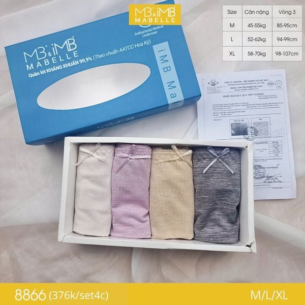 Quần lót kháng khuẩn làm mát 8866 cạp vừa