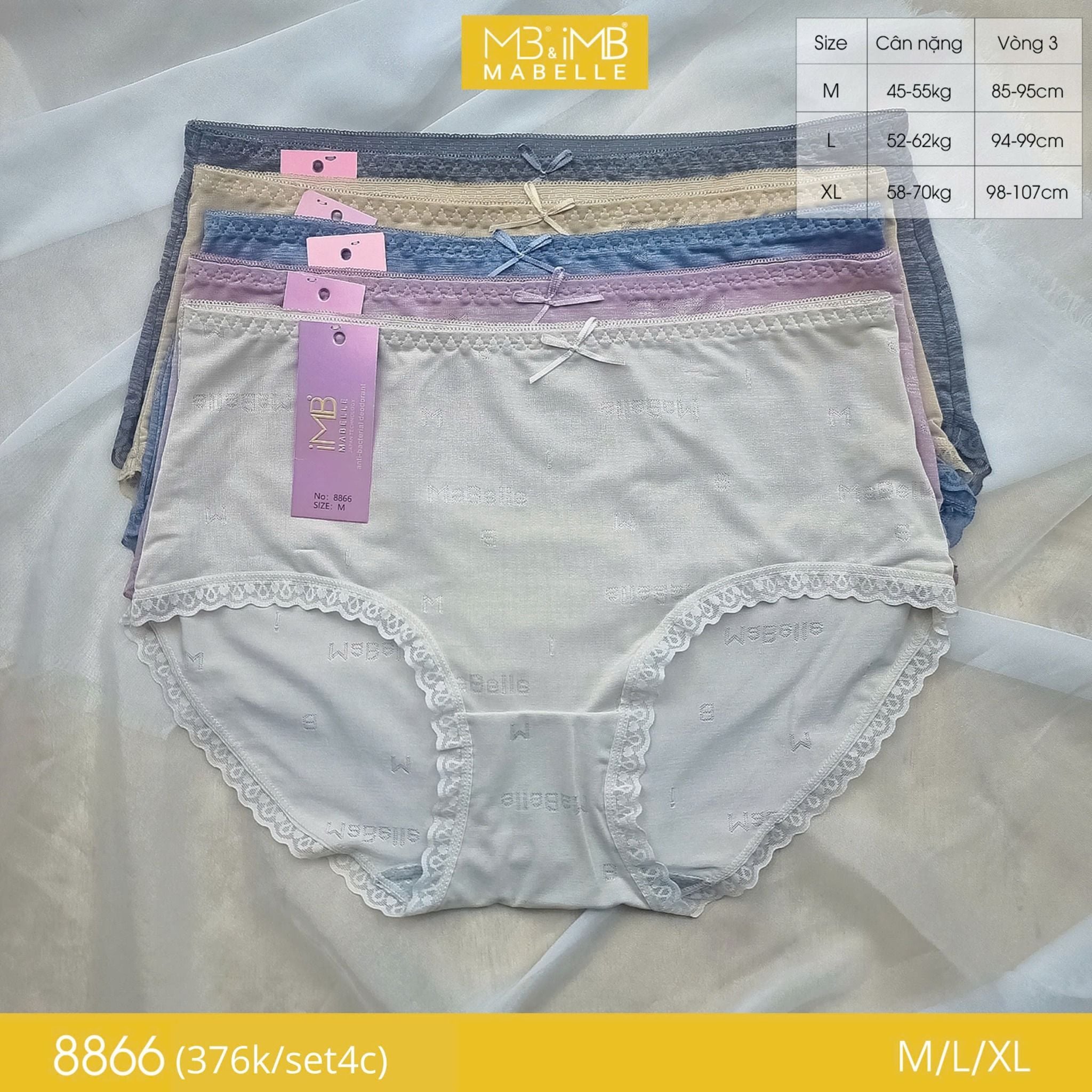 Quần lót kháng khuẩn làm mát 8866 cạp vừa