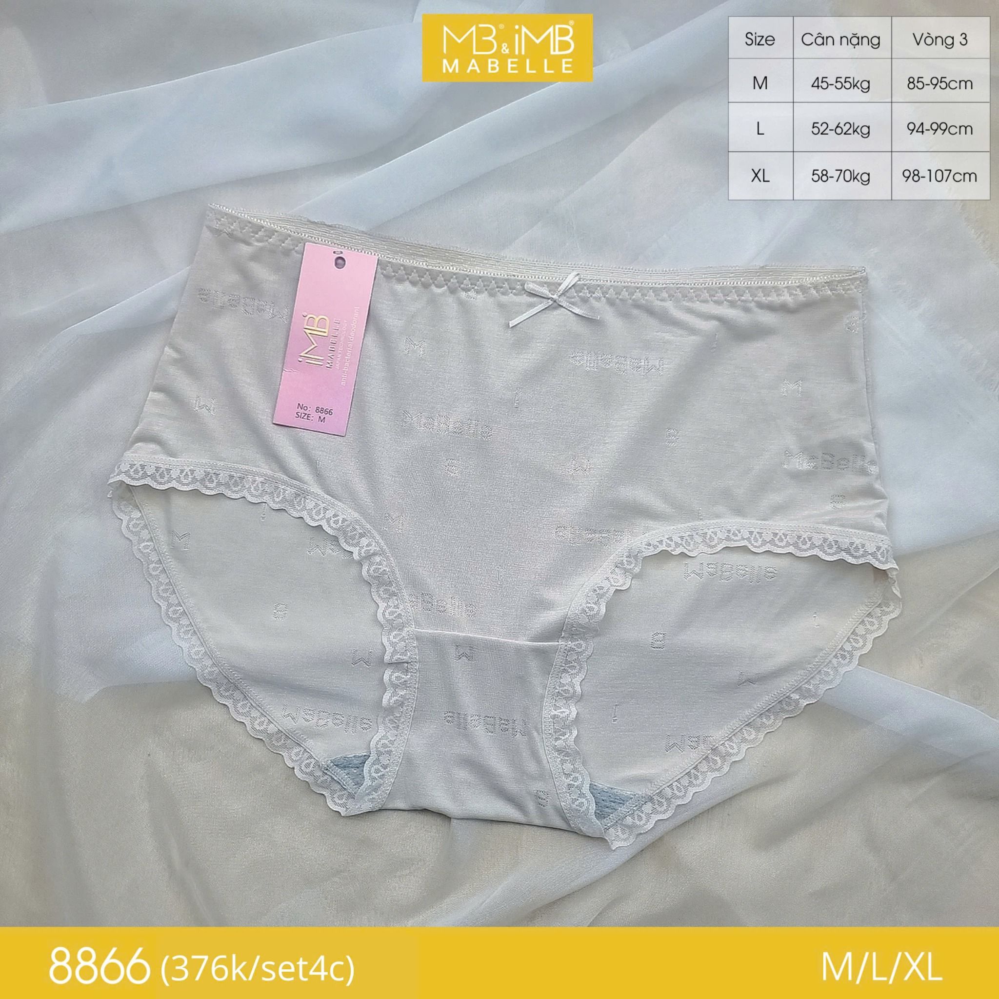 Quần lót kháng khuẩn làm mát 8866 cạp vừa