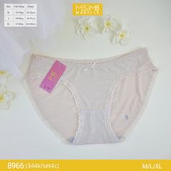 Quần lót nữ kháng khuẩn MB 8966 cạp thấp dáng bikini sexy sợi làm mát set 4 chiếc