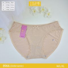 Quần lót nữ kháng khuẩn MB 8966 cạp thấp dáng bikini sexy sợi làm mát set 4 chiếc
