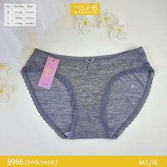 Quần lót nữ kháng khuẩn MB 8966 cạp thấp dáng bikini sexy sợi làm mát set 4 chiếc