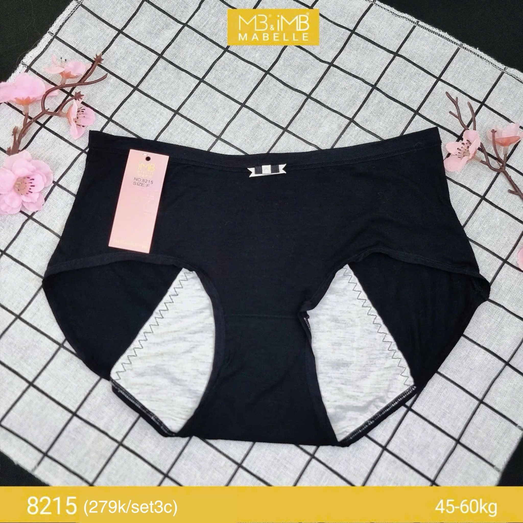 Quần lót nguyệt san kháng khuẩn MB 8215 cạp vừa