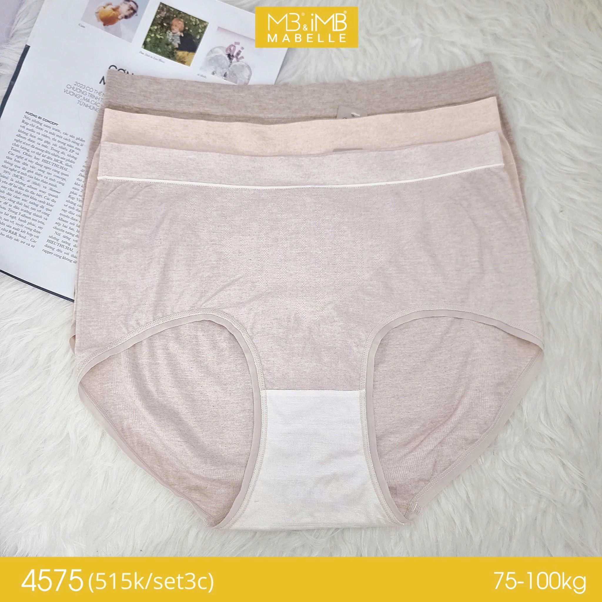 Quần lót nữ bigsize MB 4575, co giãn 4 chiều