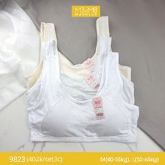Áo lá học sinh MB 9823 lưng lưới, có mút liền mỏng