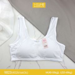 Áo lá học sinh MB 9823 lưng lưới, có mút liền mỏng