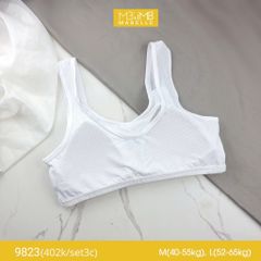 Áo lá học sinh MB 9823 lưng lưới, có mút liền mỏng