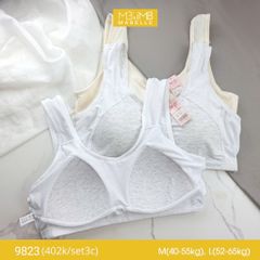 Áo lá học sinh MB 9823 lưng lưới, có mút liền mỏng