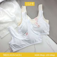 Áo lá học sinh MB 9823 lưng lưới, có mút liền mỏng