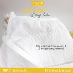 Áo lá học sinh lưng lưới 9817