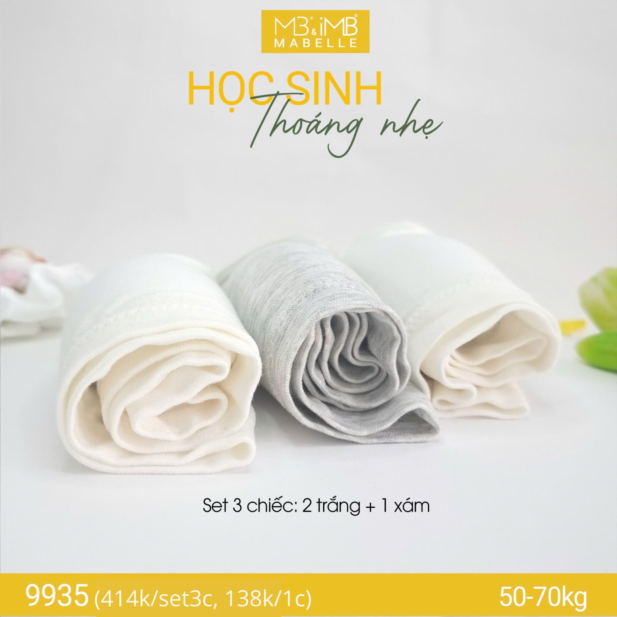 Áo lá học sinh MB 9935 mút mỏng