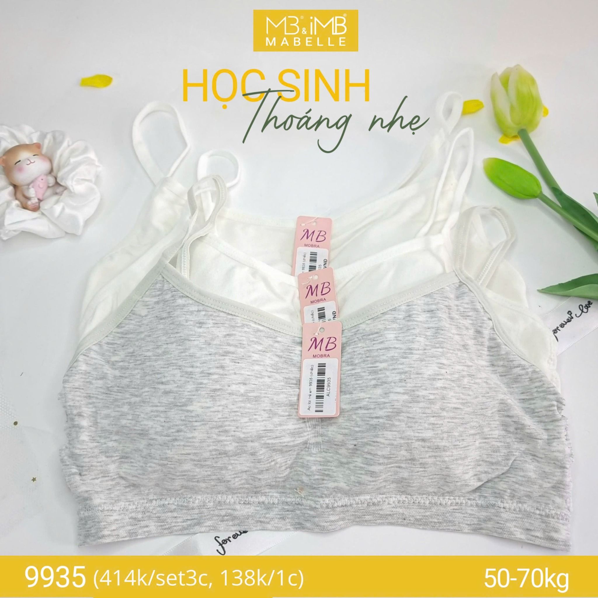 Áo lá học sinh MB 9935 mút mỏng