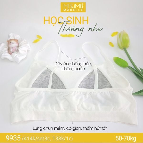 Áo lá học sinh MB 9935 mút mỏng
